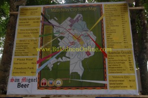 Malaybalay City Street Map for Kaamulan Festival