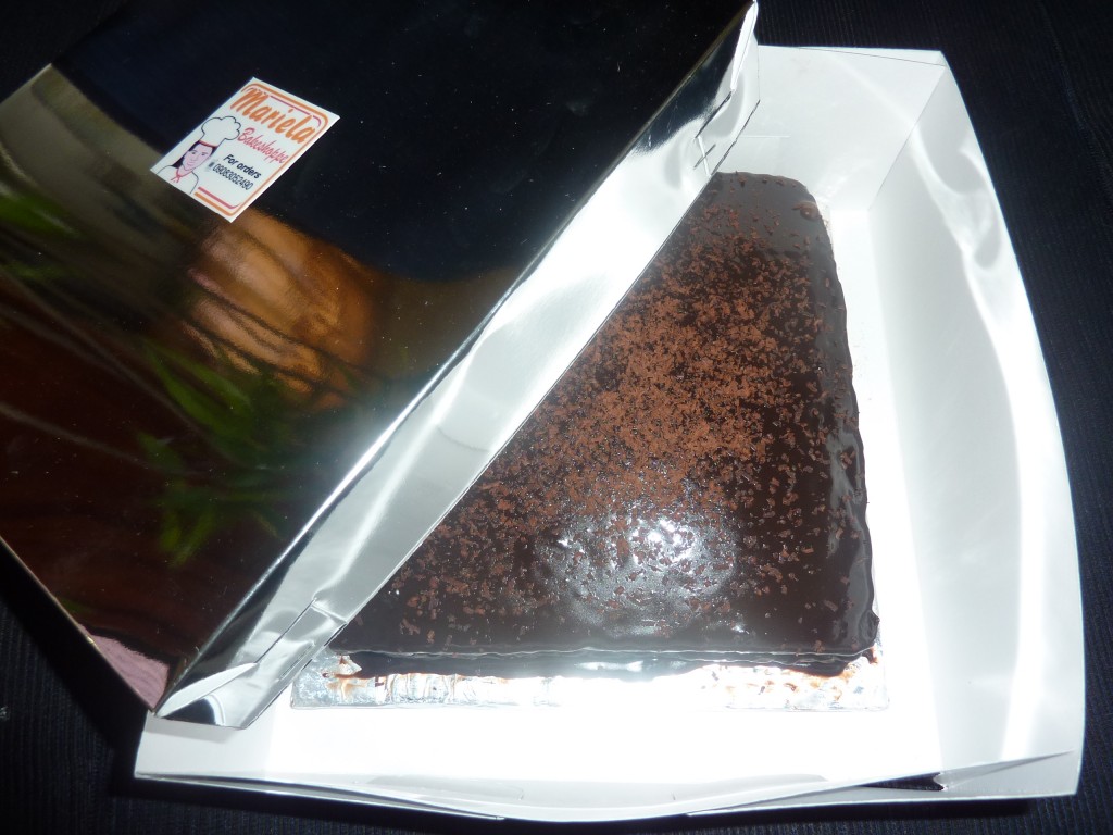 chocolate cake in mariela's bakeshop valencia city
