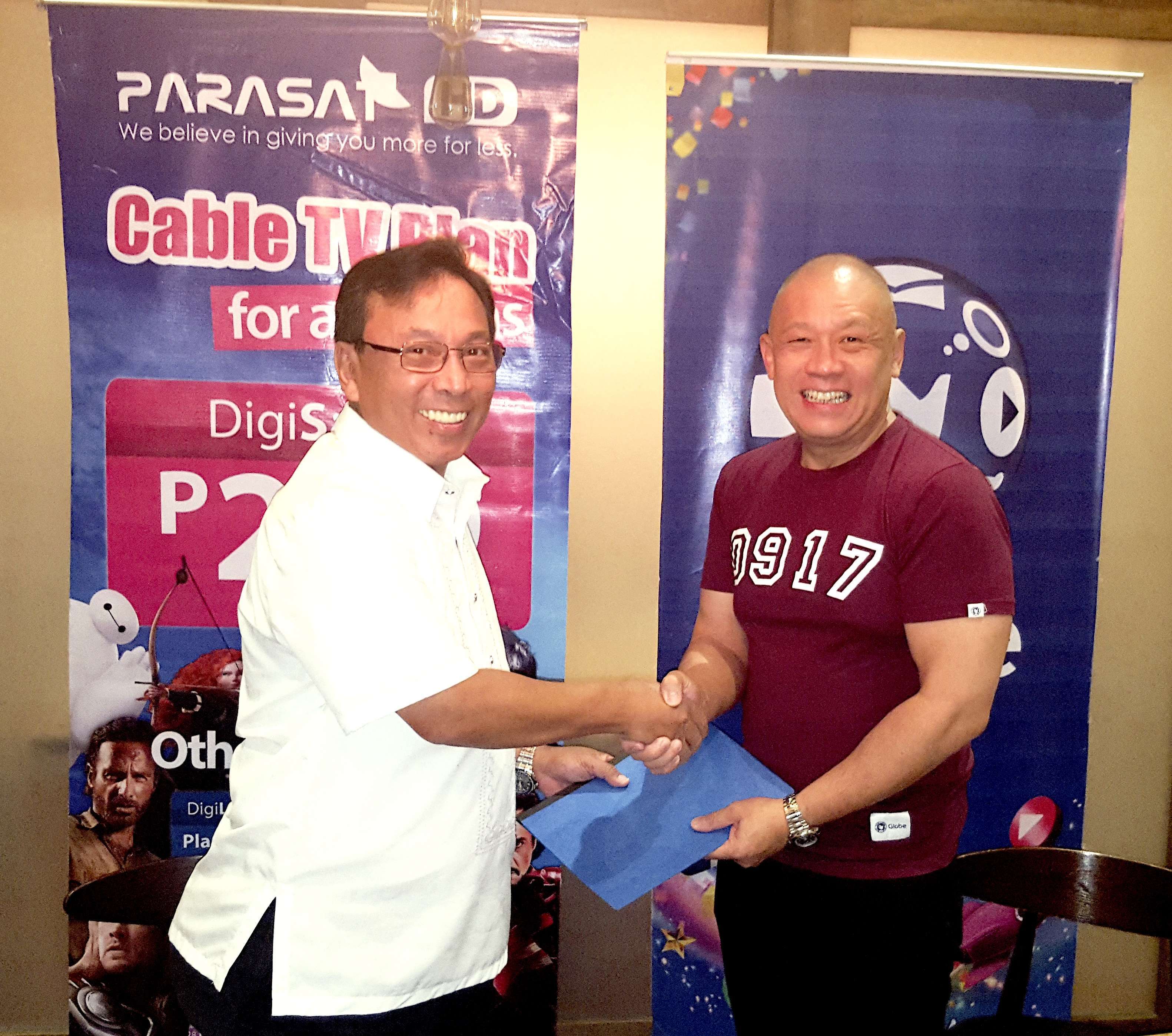 parasat cable tv globe telecom business partnership