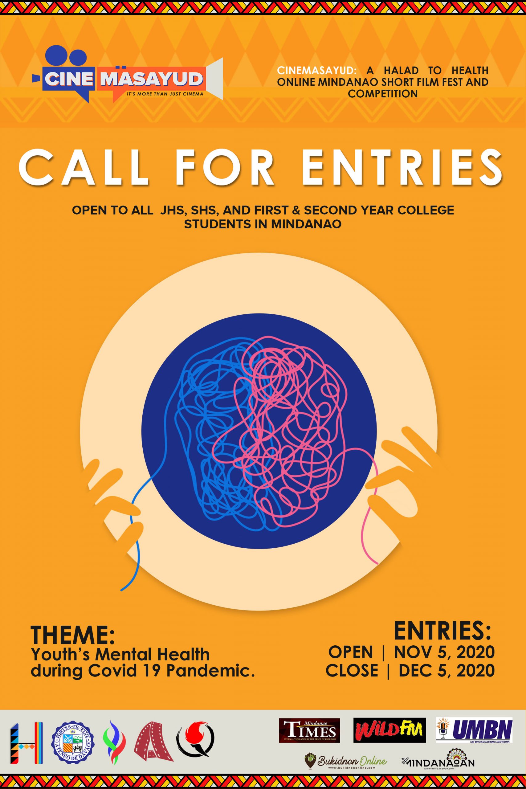 Call for Entries: CineMasayud Short Film Fest and Competition